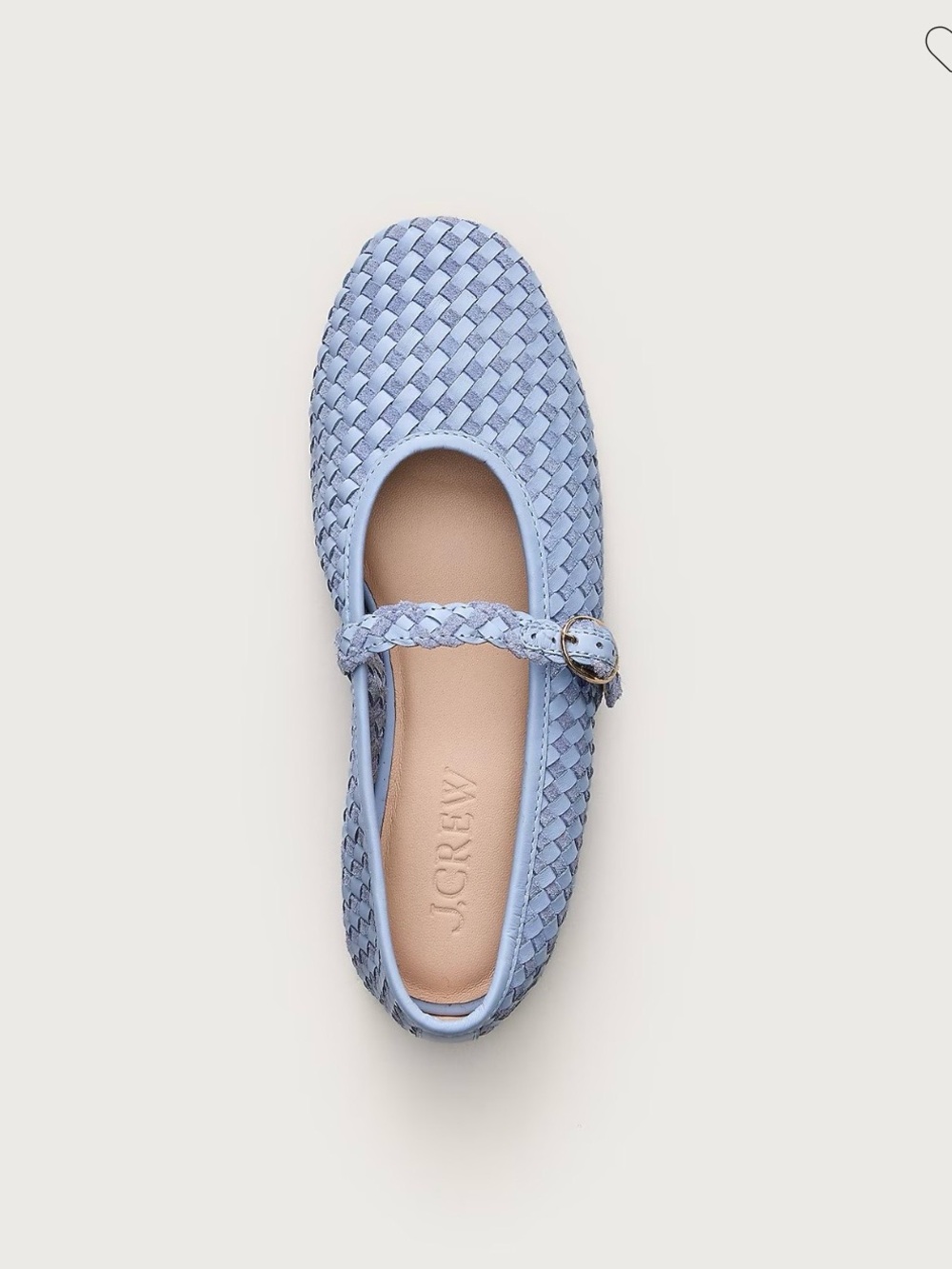 J. Crew Light Blue Woven Mary Jane Flat
